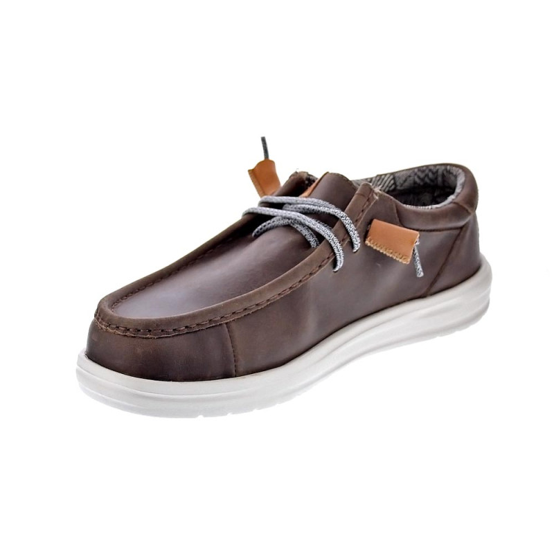 Mocasines Hey Dude zapatos Hombre modelo Wally Grip Marrón 