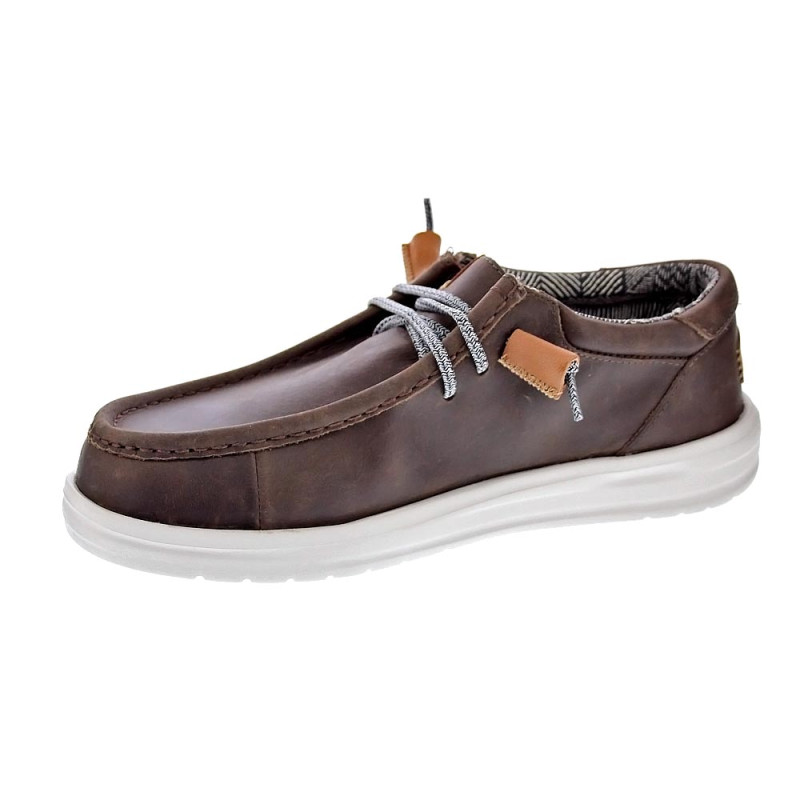 Mocasines Hey Dude zapatos Hombre modelo Wally Grip Marrón 