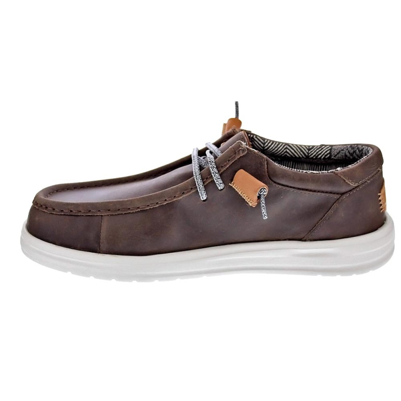 Mocasines Hey Dude zapatos Hombre modelo Wally Grip Marrón 