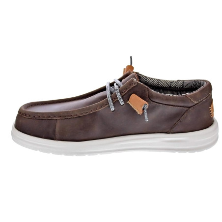 Mocasines Hey Dude zapatos Hombre modelo Wally Grip Marrón 