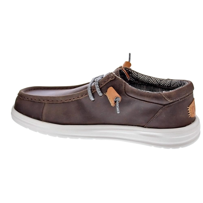 Mocasines Hey Dude zapatos Hombre modelo Wally Grip Marrón 
