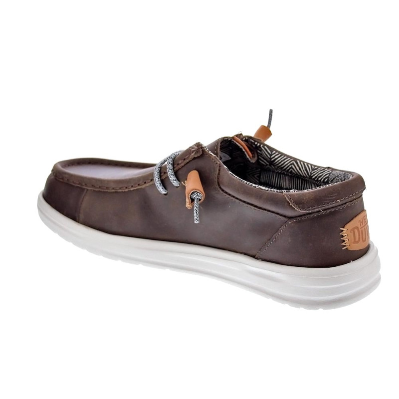 Mocasines Hey Dude zapatos Hombre modelo Wally Grip Marrón 