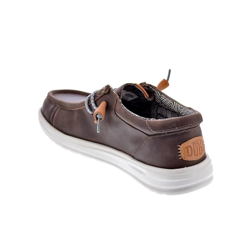 Mocasines Hey Dude zapatos Hombre modelo Wally Grip Marrón 