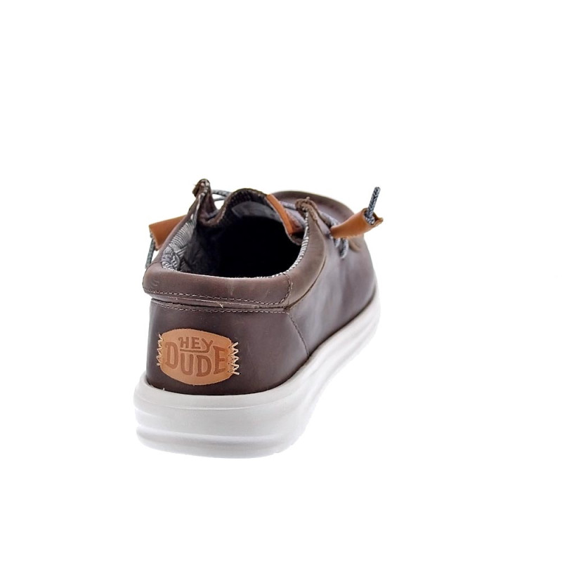 Mocasines Hey Dude zapatos Hombre modelo Wally Grip Marrón 