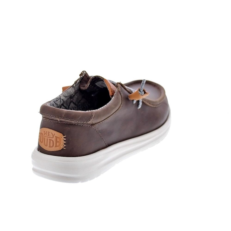 Mocasines Hey Dude zapatos Hombre modelo Wally Grip Marrón 