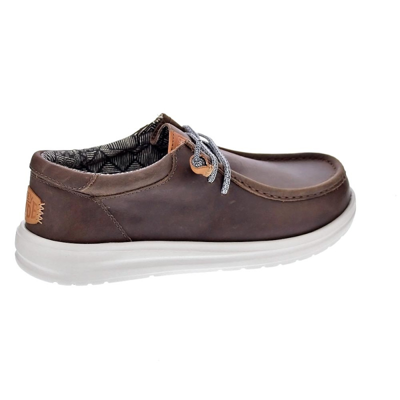 Mocasines Hey Dude zapatos Hombre modelo Wally Grip Marrón 