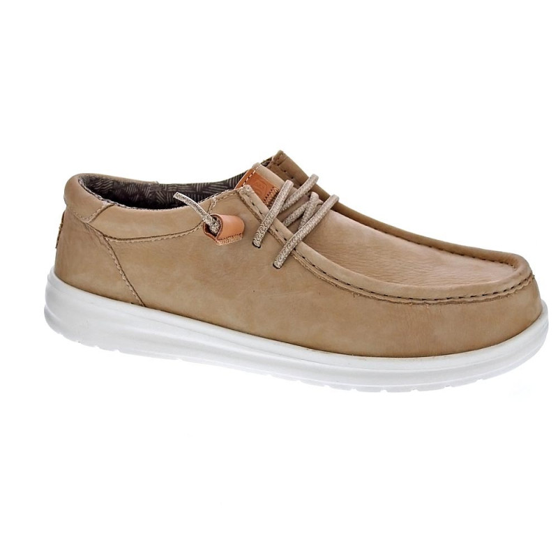 Mocasines Hey Dude zapatos Hombre modelo Wally Grip Beige 