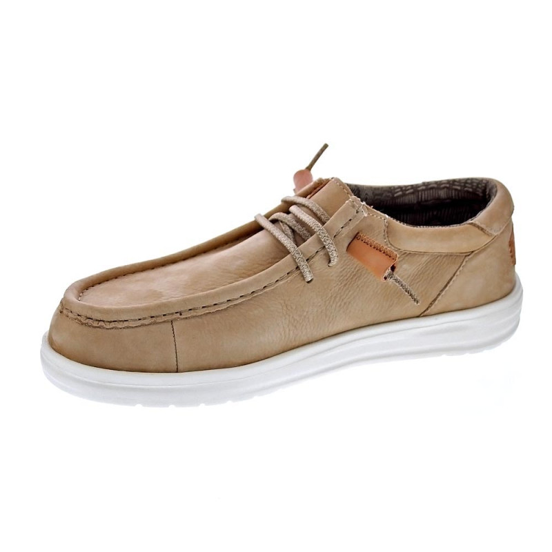 Mocasines Hey Dude zapatos Hombre modelo Wally Grip Beige 