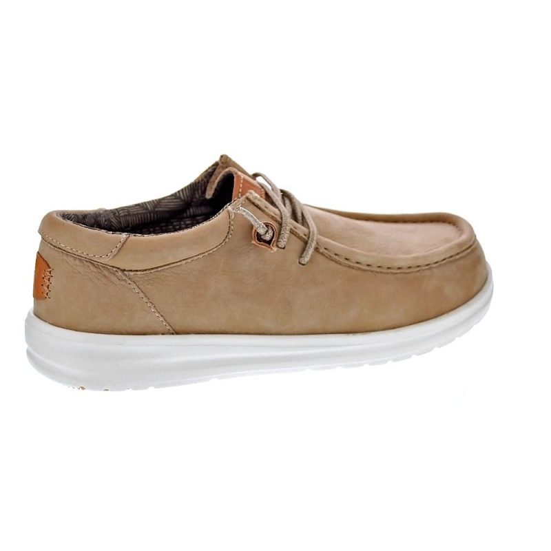 Mocasines Hey Dude zapatos Hombre modelo Wally Grip Beige 