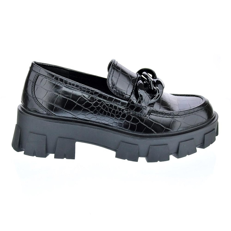Mocasines Replay zapatos Mujer modelo Cable Negro 
