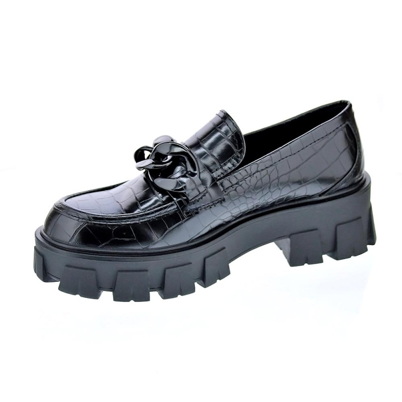 Mocasines Replay zapatos Mujer modelo Cable Negro 
