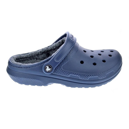 Zuecos Crocs zapatos Mujer modelo Classic Lined Azul 