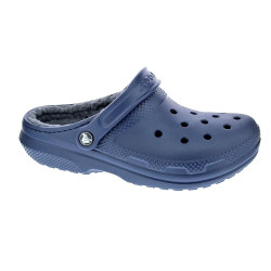Zuecos Crocs zapatos Mujer modelo Classic Lined Azul  2
