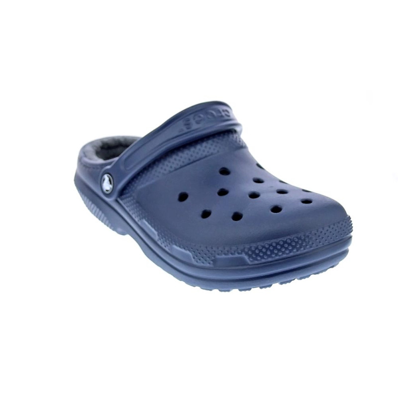 Zuecos Crocs zapatos Mujer modelo Classic Lined Azul 
