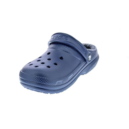 Zuecos Crocs zapatos Mujer modelo Classic Lined Azul 
