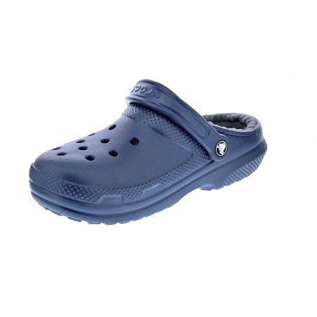 Zuecos Crocs zapatos Mujer modelo Classic Lined Azul 