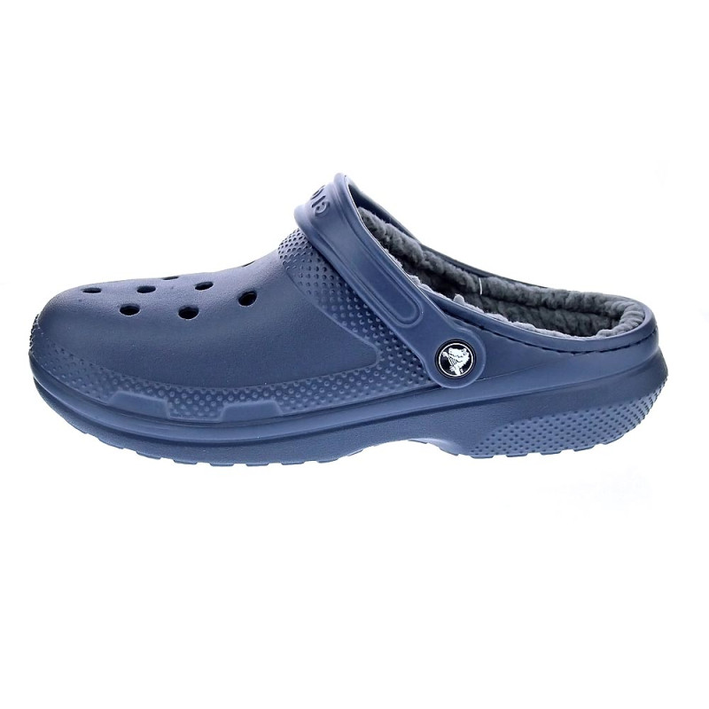 Zuecos Crocs zapatos Mujer modelo Classic Lined Azul 