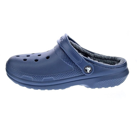 Zuecos Crocs zapatos Mujer modelo Classic Lined Azul 