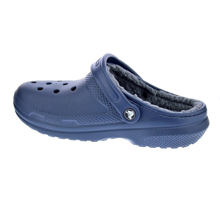 Zuecos Crocs zapatos Mujer modelo Classic Lined Azul 