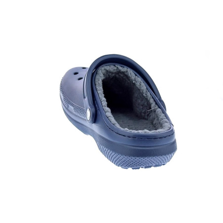 Zuecos Crocs zapatos Mujer modelo Classic Lined Azul 