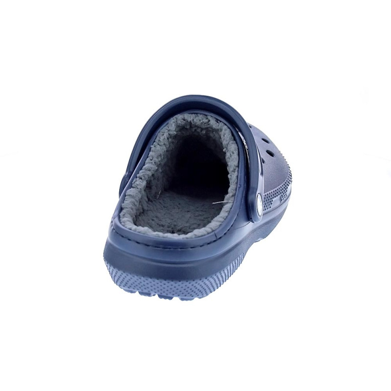 Zuecos Crocs zapatos Mujer modelo Classic Lined Azul 
