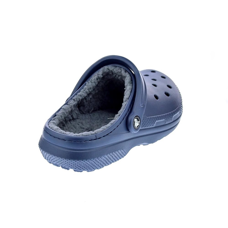 Zuecos Crocs zapatos Mujer modelo Classic Lined Azul 