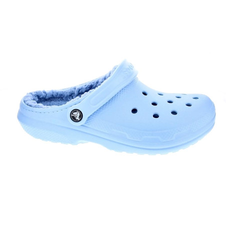 Zuecos Crocs zapatos Mujer modelo Classic Lined Azul 