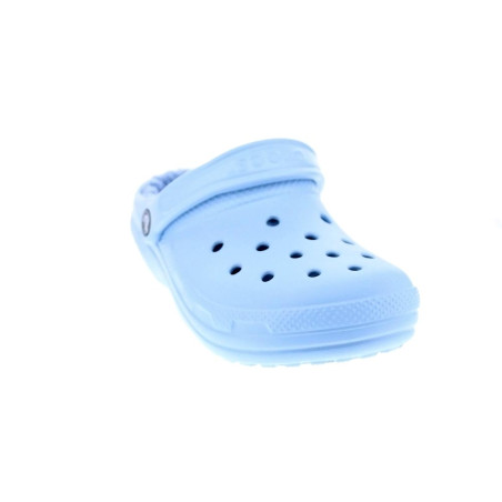 Zuecos Crocs zapatos Mujer modelo Classic Lined Azul 