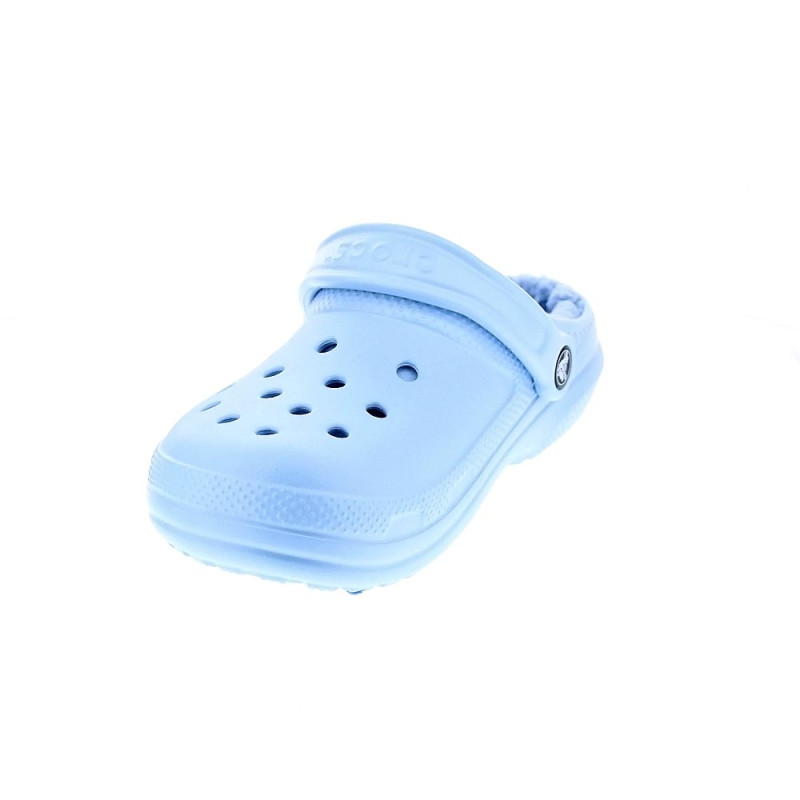 Zuecos Crocs zapatos Mujer modelo Classic Lined Azul 