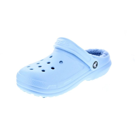 Zuecos Crocs zapatos Mujer modelo Classic Lined Azul 
