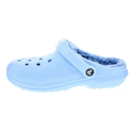 Zuecos Crocs zapatos Mujer modelo Classic Lined Azul 