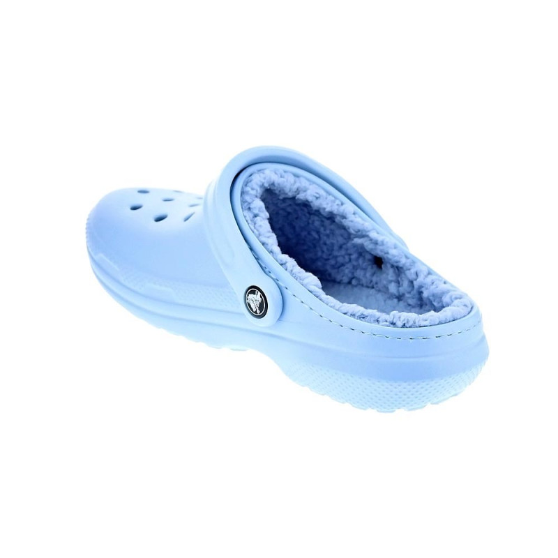 Zuecos Crocs zapatos Mujer modelo Classic Lined Azul 
