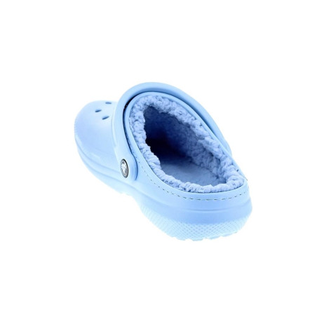 Zuecos Crocs zapatos Mujer modelo Classic Lined Azul 