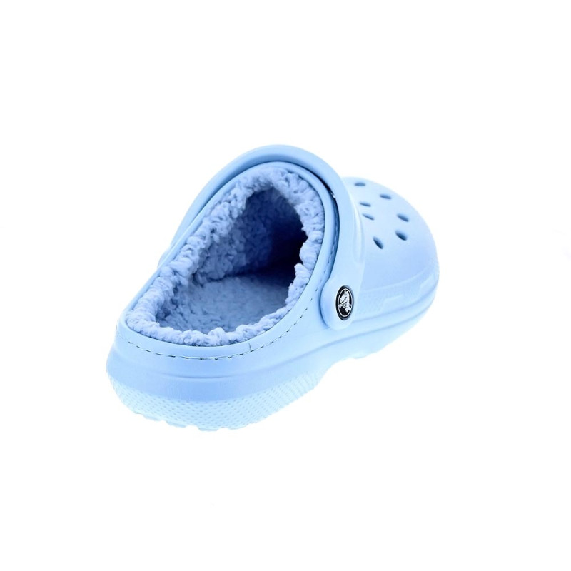 Zuecos Crocs zapatos Mujer modelo Classic Lined Azul 