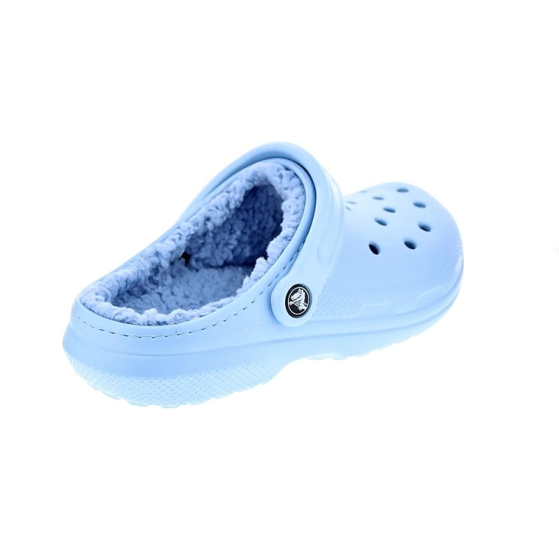 Zuecos Crocs zapatos Mujer modelo Classic Lined Azul 