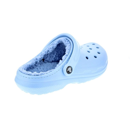 Zuecos Crocs zapatos Mujer modelo Classic Lined Azul 