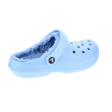Zuecos Crocs zapatos Mujer modelo Classic Lined Azul 