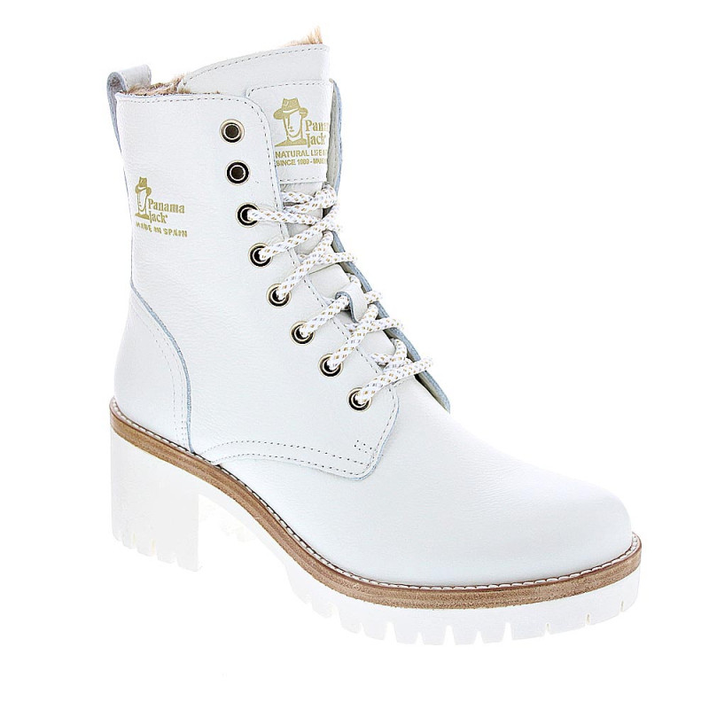 Botines Panama Jack zapatos Mujer modelo Padma B12 Blanco 