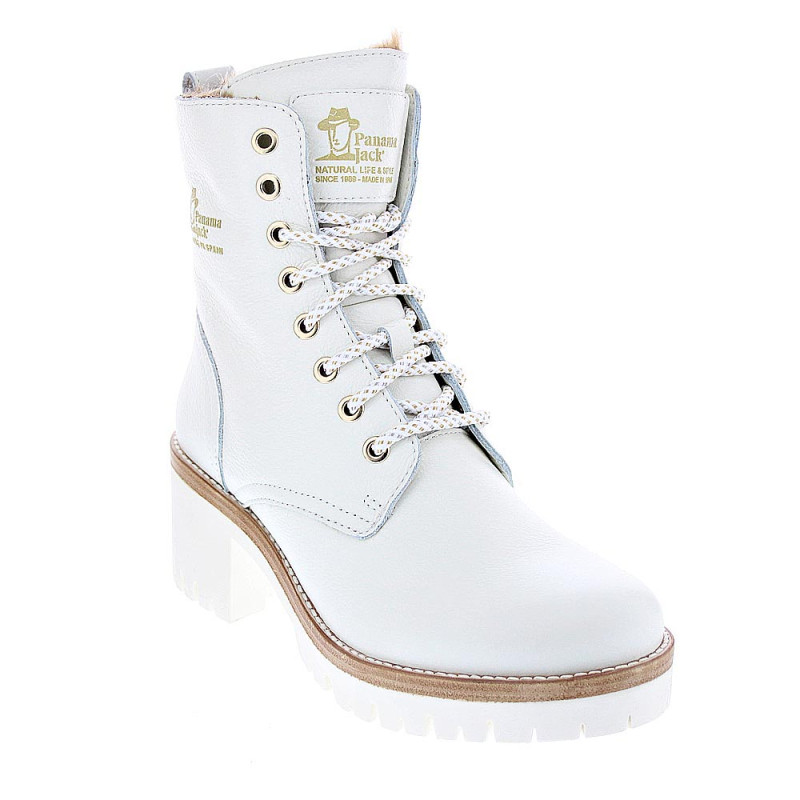 Botines Panama Jack zapatos Mujer modelo Padma B12 Blanco 