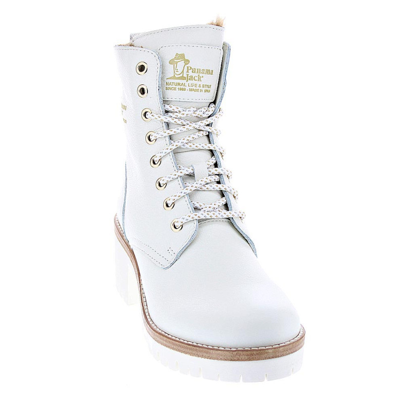 Botines Panama Jack zapatos Mujer modelo Padma B12 Blanco 