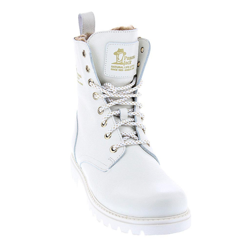 Botines Panama Jack zapatos Mujer modelo Frisia B4 Blanco 