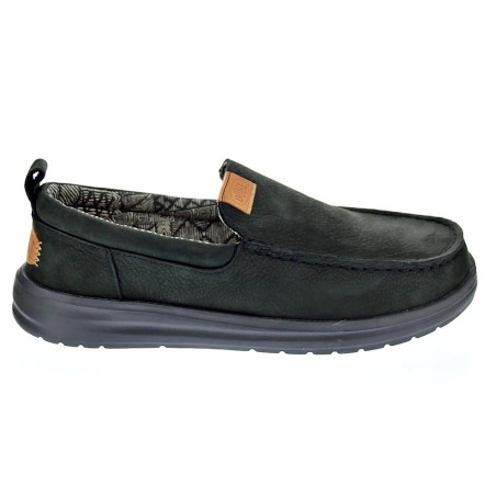 Mocasines Hey Dude zapatos Hombre modelo Wally Grip Negro Elástico