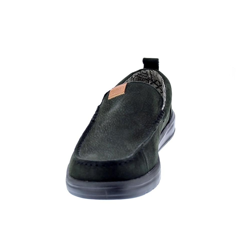 Mocasines Hey Dude zapatos Hombre modelo Wally Grip Negro Elástico