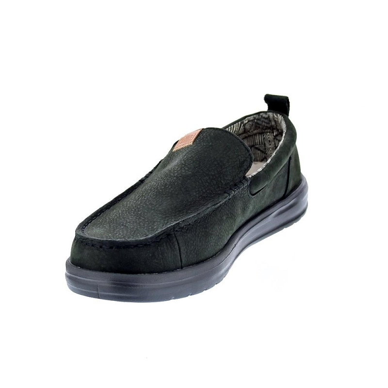 Mocasines Hey Dude zapatos Hombre modelo Wally Grip Negro Elástico