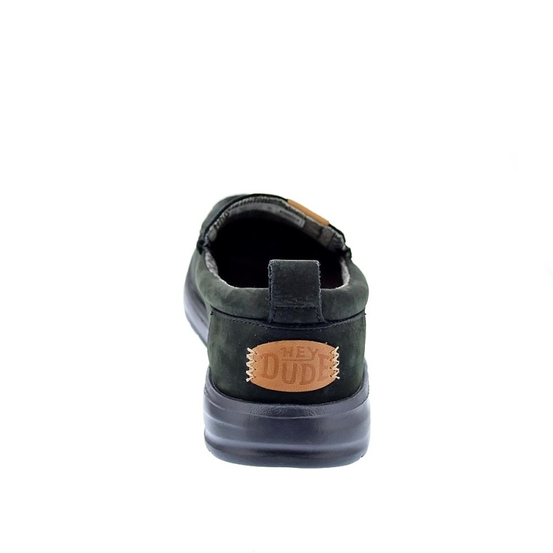 Mocasines Hey Dude zapatos Hombre modelo Wally Grip Negro Elástico