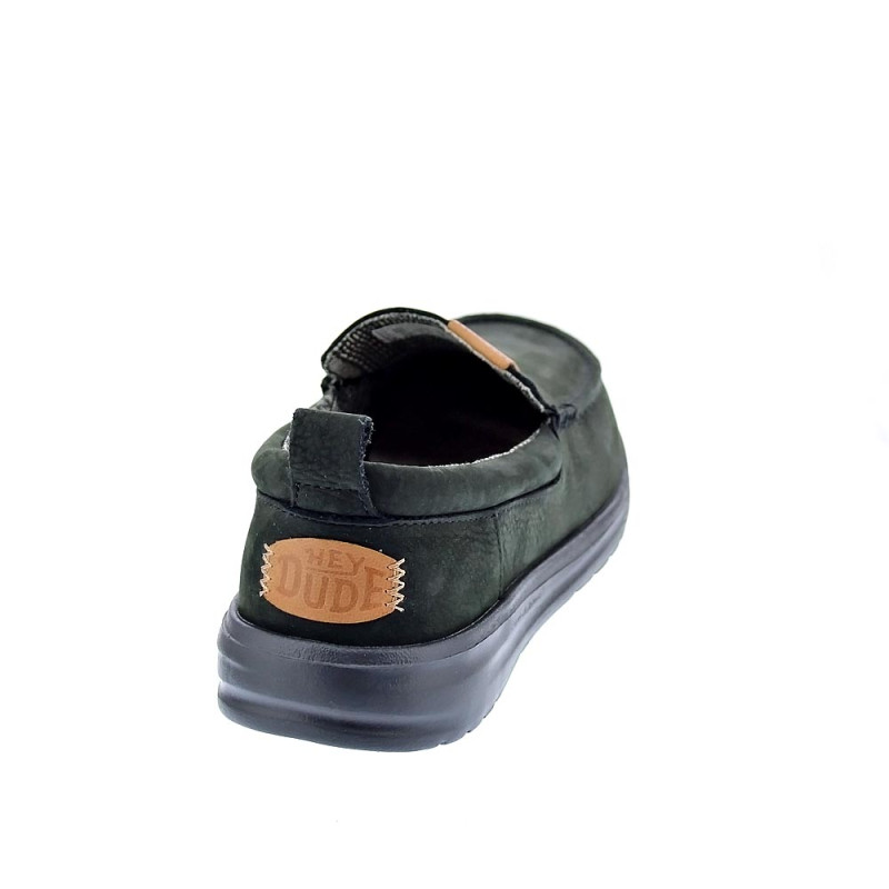 Mocasines Hey Dude zapatos Hombre modelo Wally Grip Negro Elástico
