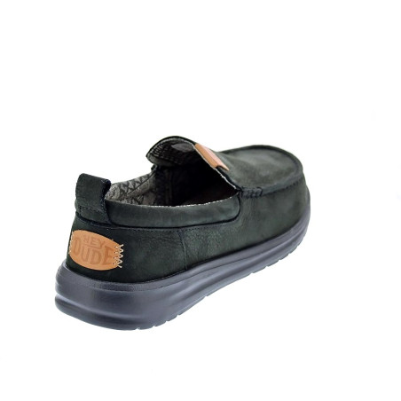 Mocasines Hey Dude zapatos Hombre modelo Wally Grip Negro Elástico