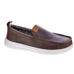 Mocasines Hey Dude zapatos Hombre modelo Wally Grip Marrón  2