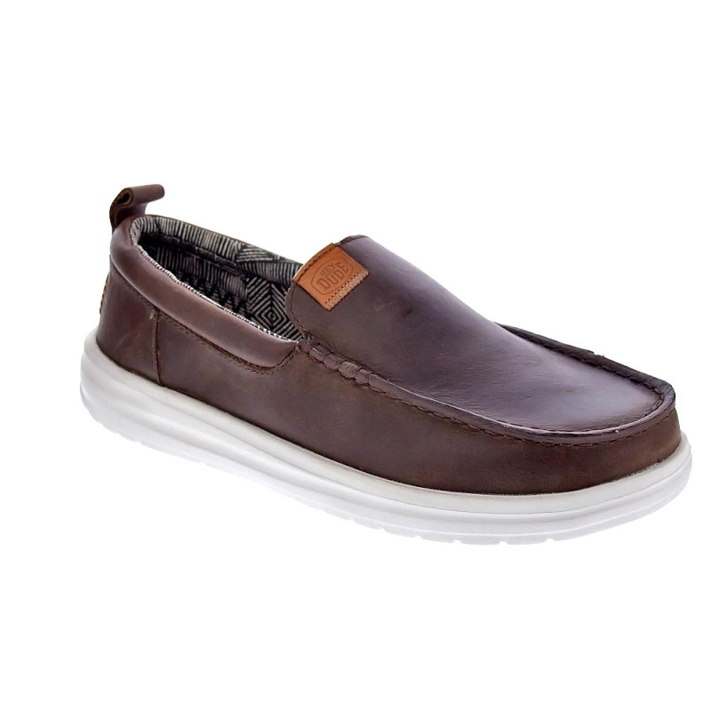 Mocasines Hey Dude zapatos Hombre modelo Wally Grip Marrón 