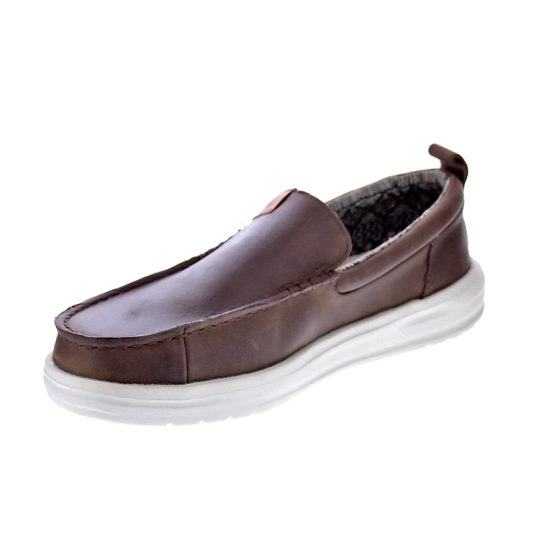 Mocasines Hey Dude zapatos Hombre modelo Wally Grip Marrón 